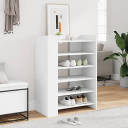 vidaXL Shoe Cabinet Shoe Storage Cupboard Shoe Rack White Engineered Wood
