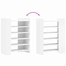 vidaXL Shoe Cabinet Shoe Storage Cupboard Shoe Rack White Engineered Wood - Additional view 6