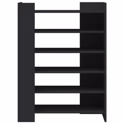 vidaXL Shoe Cabinet Shoe Storage Cupboard Shoe Rack Black Engineered Wood