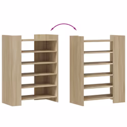 vidaXL Shoe Cabinet Shoe Storage Cupboard Shoe Rack Sonoma Oak Engineered Wood - Additional view 6