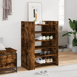 vidaXL Shoe Cabinet Shoe Storage Cupboard Shoe Rack Smoked Oak Engineered Wood