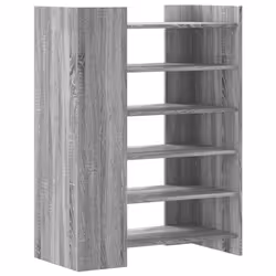 vidaXL Shoe Cabinet Shoe Storage Cupboard Rack Grey Sonoma Engineered Wood - Additional view 5