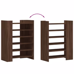 vidaXL Shoe Cabinet Shoe Storage Cupboard Shoe Rack Brown Oak Engineered Wood - Additional view 6