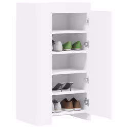 vidaXL Shoe Cabinet Shoe Storage Cupboard Shoe Rack White Engineered Wood