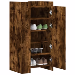 vidaXL Shoe Cabinet Shoe Storage Cupboard Shoe Rack Smoked Oak Engineered Wood