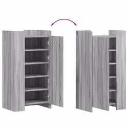 vidaXL Shoe Cabinet Shoe Storage Cupboard Rack Grey Sonoma Engineered Wood - Additional view 6