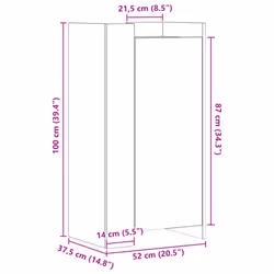 vidaXL Shoe Cabinet Shoe Storage Cupboard Rack Grey Sonoma Engineered Wood - Additional view 9