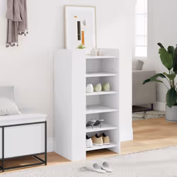 vidaXL Shoe Cabinet Shoe Storage Cupboard Shoe Rack White Engineered Wood