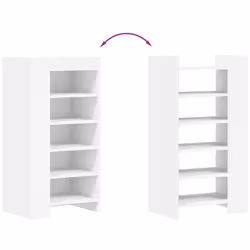 vidaXL Shoe Cabinet Shoe Storage Cupboard Shoe Rack White Engineered Wood - Additional view 6