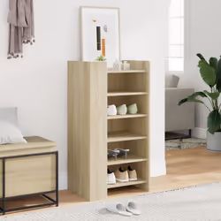 vidaXL Shoe Cabinet Shoe Storage Cupboard Shoe Rack Sonoma Oak Engineered Wood