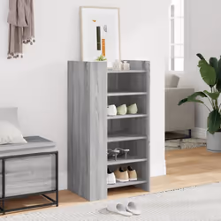 vidaXL Shoe Cabinet Shoe Storage Cupboard Rack Grey Sonoma Engineered Wood