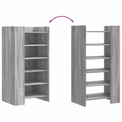 vidaXL Shoe Cabinet Shoe Storage Cupboard Rack Grey Sonoma Engineered Wood - Additional view 6