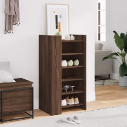 vidaXL Shoe Cabinet Shoe Storage Cupboard Shoe Rack Brown Oak Engineered Wood - Additional view 2