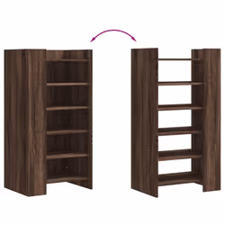 vidaXL Shoe Cabinet Shoe Storage Cupboard Shoe Rack Brown Oak Engineered Wood - Additional view 6