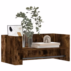 vidaXL Wall Shelf Floating Shelf Hanging Wall Storage Shelf Engineered Wood - smoked oak, 70.5 x 35 x 30.5 cm
