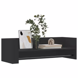 vidaXL Wall Shelf Floating Shelf Wall Storage Shelf Black Engineered Wood