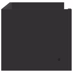 vidaXL Wall Shelf Floating Shelf Wall Storage Shelf Black Engineered Wood - Additional view 4
