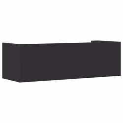 vidaXL Wall Shelf Floating Shelf Wall Storage Shelf Black Engineered Wood - Additional view 5