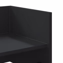 vidaXL Wall Shelf Floating Shelf Wall Storage Shelf Black Engineered Wood - Additional view 6