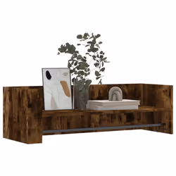 vidaXL Wall Shelf Floating Shelf Hanging Wall Storage Shelf Engineered Wood - smoked oak, 100 x 35 x 30.5 cm
