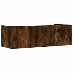 vidaXL Wall Shelf Floating Shelf Hanging Wall Storage Shelf Engineered Wood - smoked oak, 100 x 35 x 30.5 cm - Additional view 5