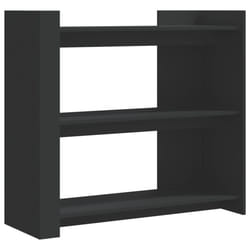 vidaXL Console Table Tea End Table Accent Side Table White Engineered Wood - black