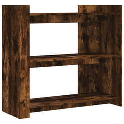 vidaXL Console Table Tea End Table Accent Side Table White Engineered Wood - smoked oak