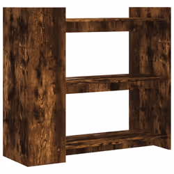 vidaXL Console Table Tea End Table Accent Side Table White Engineered Wood - smoked oak - Additional view 5