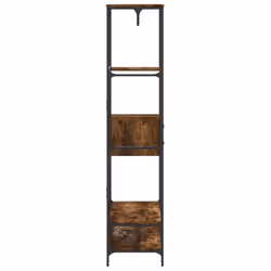 vidaXL Clothes Rack with Shelves Coat Rack Stand Smoked Oak Engineered Wood - Additional view 4
