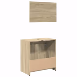vidaXL Bathroom Furniture Set Sink Cabinet Mirror Sonoma Oak Engineered Wood - Additional view 7