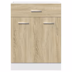 vidaXL Kitchen Cabinet Home Storage Shelf Organiser Cupboard Engineered Wood - sonoma oak, drawer bottom cabinet 60 cm - Additional view 4