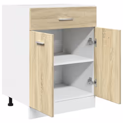 vidaXL Kitchen Cabinet Home Storage Shelf Organiser Cupboard Engineered Wood - sonoma oak, drawer bottom cabinet 60 cm - Additional view 5