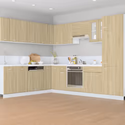 vidaXL Refrigerator Cabinet Kitchen Cabinet Unit Sonoma Oak Engineered Wood