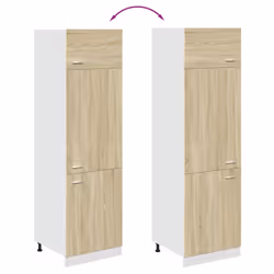 vidaXL Refrigerator Cabinet Kitchen Cabinet Unit Sonoma Oak Engineered Wood - Additional view 5