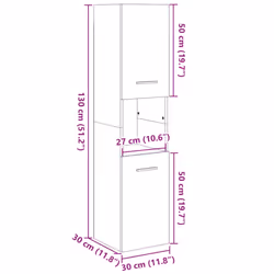 vidaXL Bathroom Cabinet Sink Unit Storage Cabinet Sonoma Oak Engineered Wood