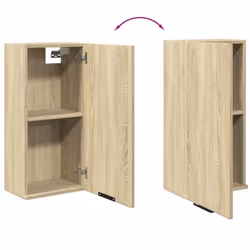 vidaXL Wall-mounted Bathroom Cabinet Toilet Vanity Unit Cupboard Sonoma Oak - Additional view 8