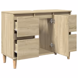 vidaXL Sink Cabinet Vanity Unit Storage Cupboard Sonoma Oak Engineered Wood - Additional view 5