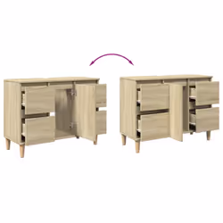 vidaXL Sink Cabinet Vanity Unit Storage Cupboard Sonoma Oak Engineered Wood - Additional view 8