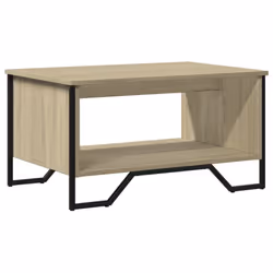 vidaXL Coffee Table End Table Accent Side Table Sonoma Oak Engineered Wood - sonoma oak, 75 x 51 x 40 cm - Additional view 6