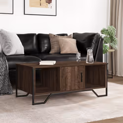 vidaXL Coffee Table End Table Accent Side Table Smoked Oak Engineered Wood - brown oak