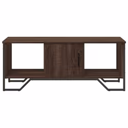 vidaXL Coffee Table End Table Accent Side Table Smoked Oak Engineered Wood - brown oak - Additional view 4