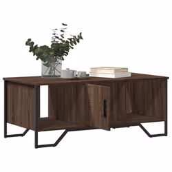 vidaXL Coffee Table End Table Accent Side Table Smoked Oak Engineered Wood - brown oak - Additional view 8