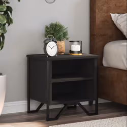 VidaXL 848494 nightstand/bedside table Black - Additional view 2