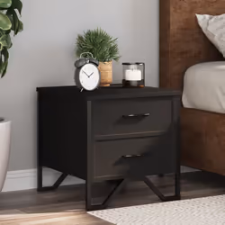 VidaXL 848504 nightstand/bedside table Black - Additional view 2