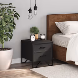 VidaXL 848504 nightstand/bedside table Black - Additional view 3