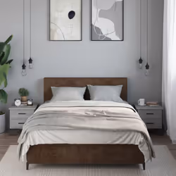 vidaXL Bedside Cabinets Nightstand Bed Table 2 pcs Smoked Oak Engineered Wood - grey sonoma, 2 pcs - Additional view 2