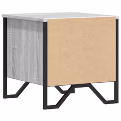 vidaXL Bedside Cabinets Nightstand Bed Table 2 pcs Smoked Oak Engineered Wood - grey sonoma, 2 pcs - Additional view 7