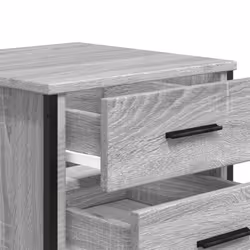 vidaXL Bedside Cabinets Nightstand Bed Table 2 pcs Smoked Oak Engineered Wood - grey sonoma, 2 pcs - Additional view 8