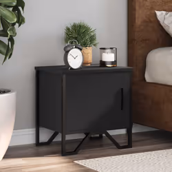 VidaXL 848514 nightstand/bedside table Black