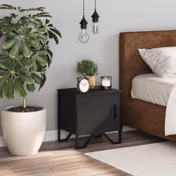 VidaXL 848514 nightstand/bedside table Black
